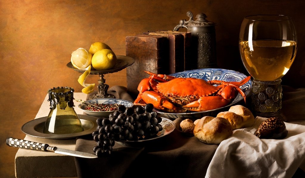 Обои лимон, стакан, краб, lemon, glass, crab разрешение 4196x2717 Загрузить