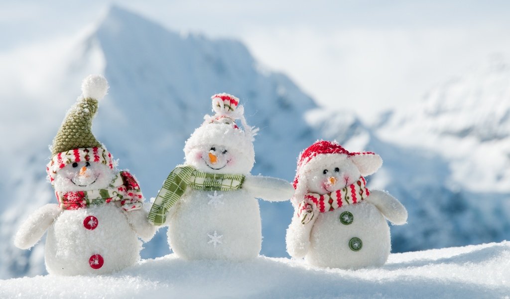 Обои новый год, зима, снеговики, white snowmans, весёлые, new year, winter, snowmen, fun разрешение 4288x2848 Загрузить