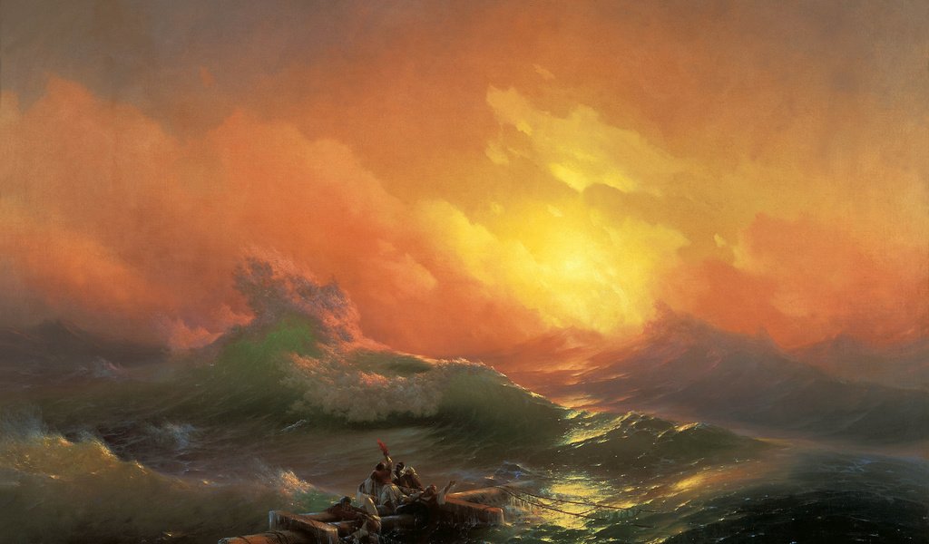 Обои море, шторм, айвазовский, девятый вал, sea, storm, aivazovsky, the ninth wave разрешение 5815x3840 Загрузить