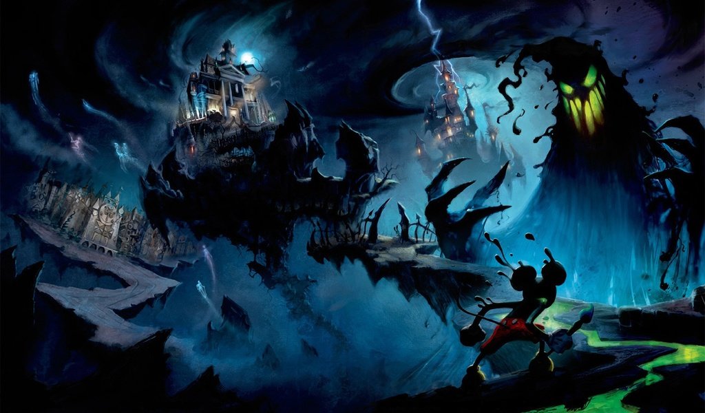 Обои монстр, зло, epic mickey, дисней, monster, evil, disney разрешение 1920x1147 Загрузить