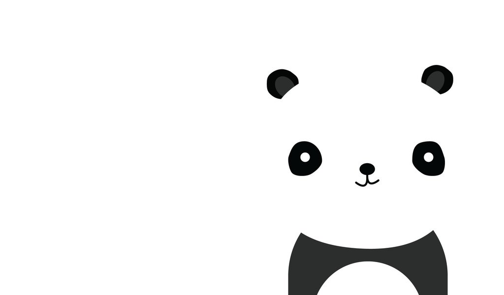 Обои улыбка, панда, черный, белый, минимализм, smile, panda, black, white, minimalism разрешение 2560x1600 Загрузить