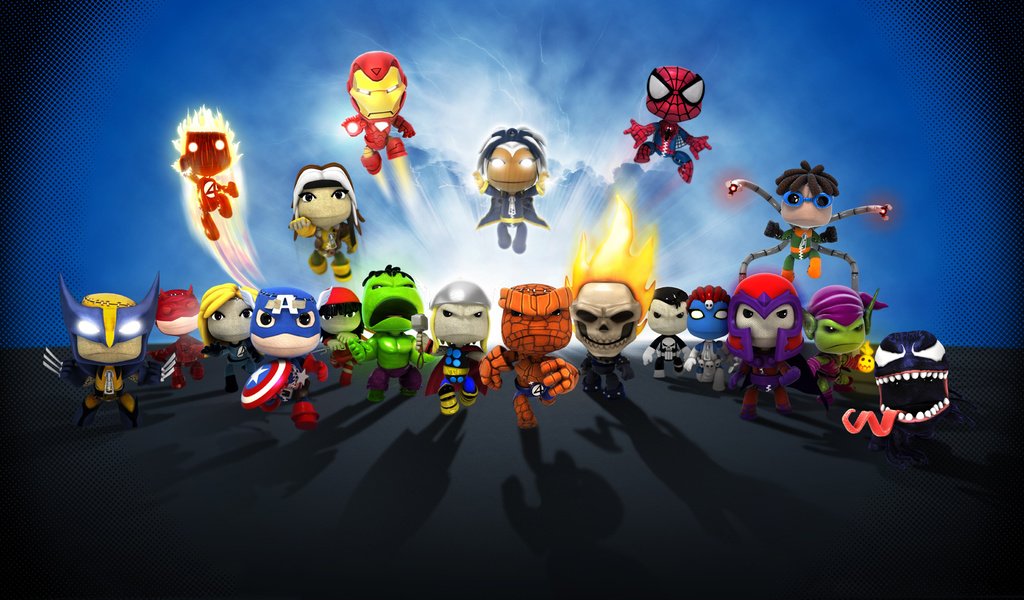 Обои герои, little big planet, комиксы, пародия, heroes, comics, parody разрешение 1920x1080 Загрузить