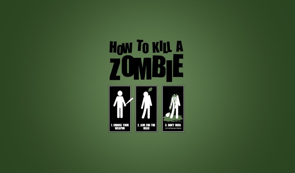 Обои how to kill zombie, как убить зомби, how to kill a zombie разрешение 1920x1200 Загрузить