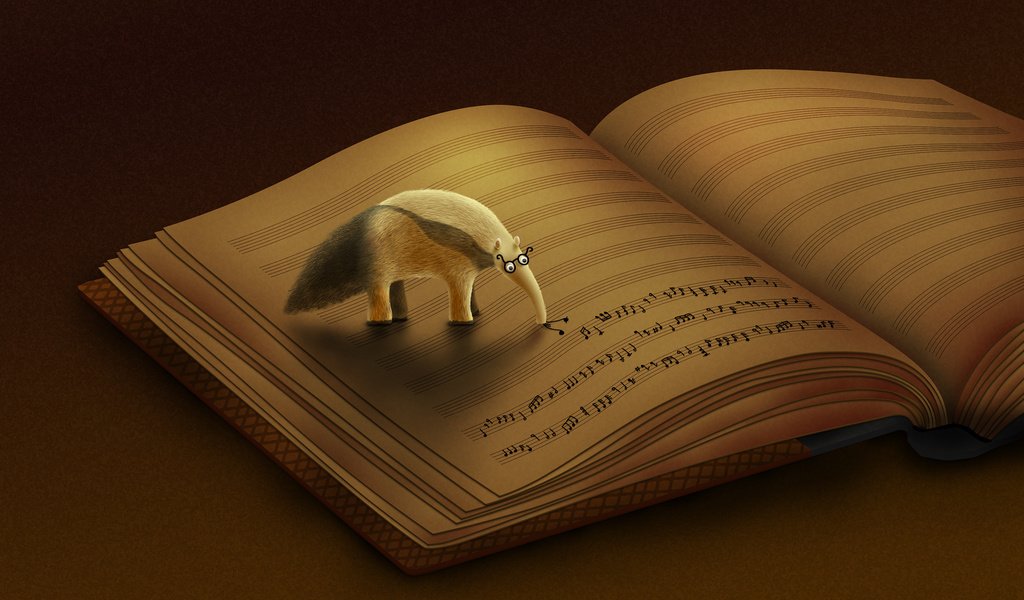 Обои ноты, книга, муравьед, notes, book, anteater разрешение 2560x1600 Загрузить