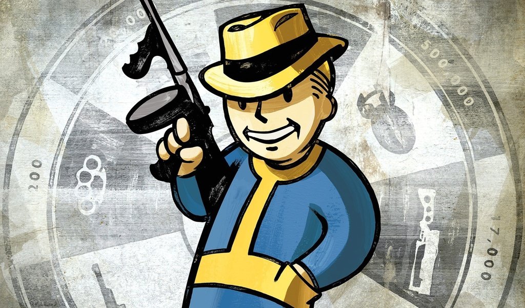 Обои fallout, new-vegas, vault boy_ разрешение 1920x1080 Загрузить