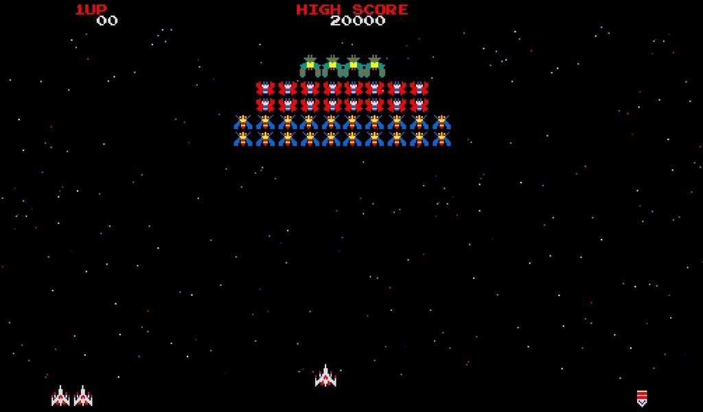 Обои galaxian, nes, dendy, galaga, nintendo, 8-bit разрешение 1920x1200 Загрузить