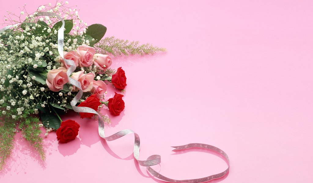 Обои розы, роза, букет, лента, roses, rose, bouquet, tape разрешение 1920x1200 Загрузить