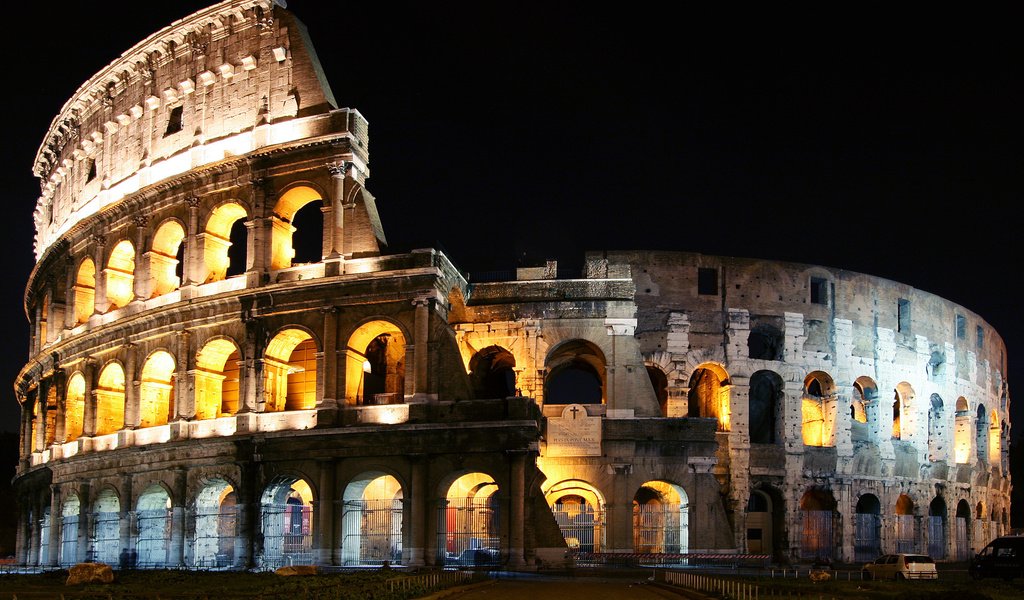 Обои ночь, италия, колизей, рим, night, italy, colosseum, rome разрешение 3216x2144 Загрузить