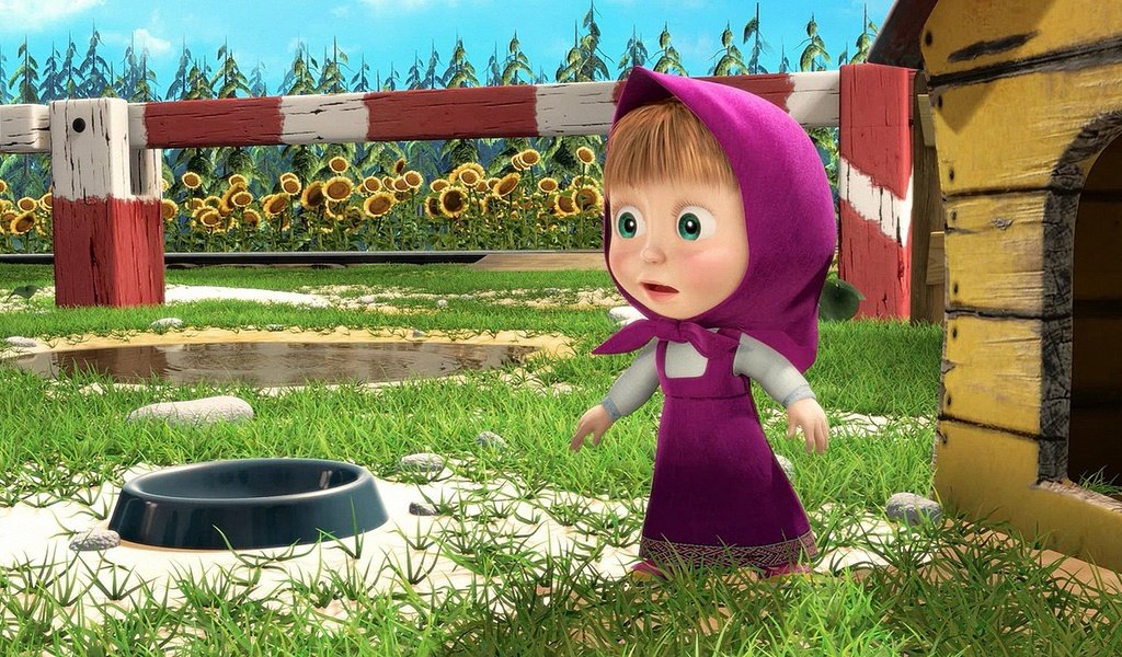 Обои маша и медведь, masha and the bear разрешение 1920x1080 Загрузить