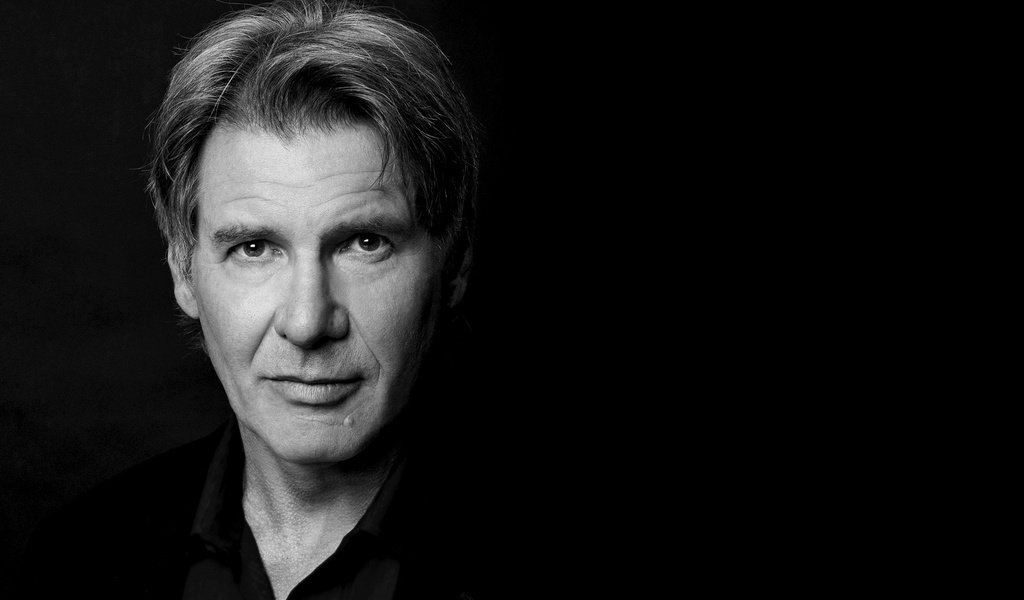 Обои чёрно-белое, актёр, harrison ford, харрисон форд, black and white, actor разрешение 1920x1200 Загрузить