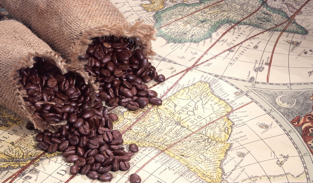 Обои кофе, кофейные зерна, атлас, мешочки, coffee, coffee beans, atlas, bags разрешение 1920x1200 Загрузить