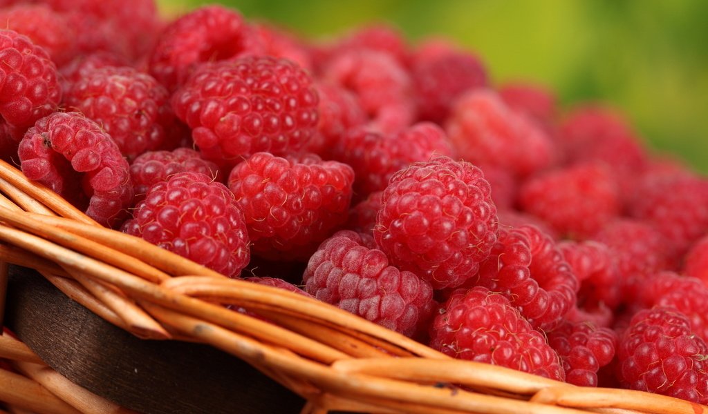 Обои макро, малина, ягоды, корзинка, вкусно, macro, raspberry, berries, basket, delicious разрешение 1920x1080 Загрузить