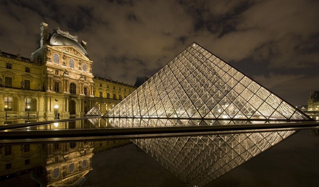 Обои париж, лувр, paris, the louvre разрешение 1920x1080 Загрузить