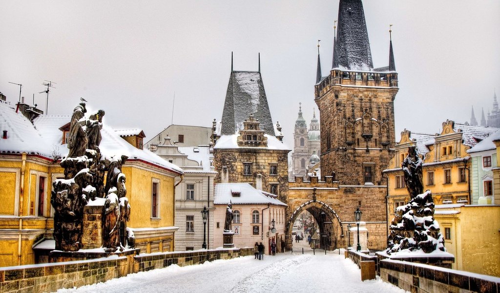 Обои мост, прага, старый город, bridge, prague, old town разрешение 2560x1600 Загрузить