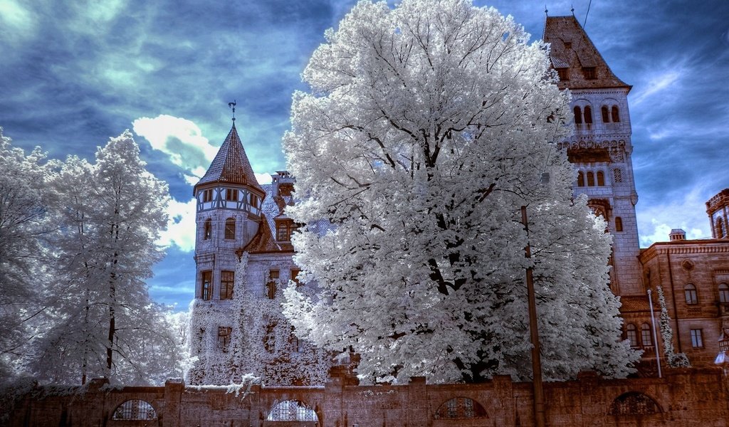 Обои зима, трансильвания, замок дракулы, winter, transylvania, dracula's castle разрешение 1920x1200 Загрузить