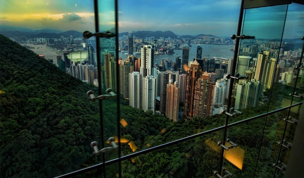 Обои вид сверху, гонконг, the view from the top, hong kong разрешение 1920x1200 Загрузить