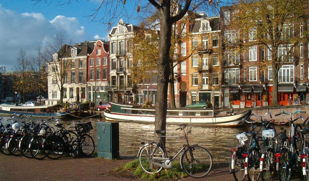 Обои набережная, велосипеды, амстердам, promenade, bikes, amsterdam разрешение 1920x1200 Загрузить