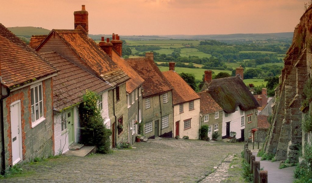 Обои улочка, англия, дорсет, золотой холм, шафтсбери, street, england, dorset разрешение 1920x1440 Загрузить