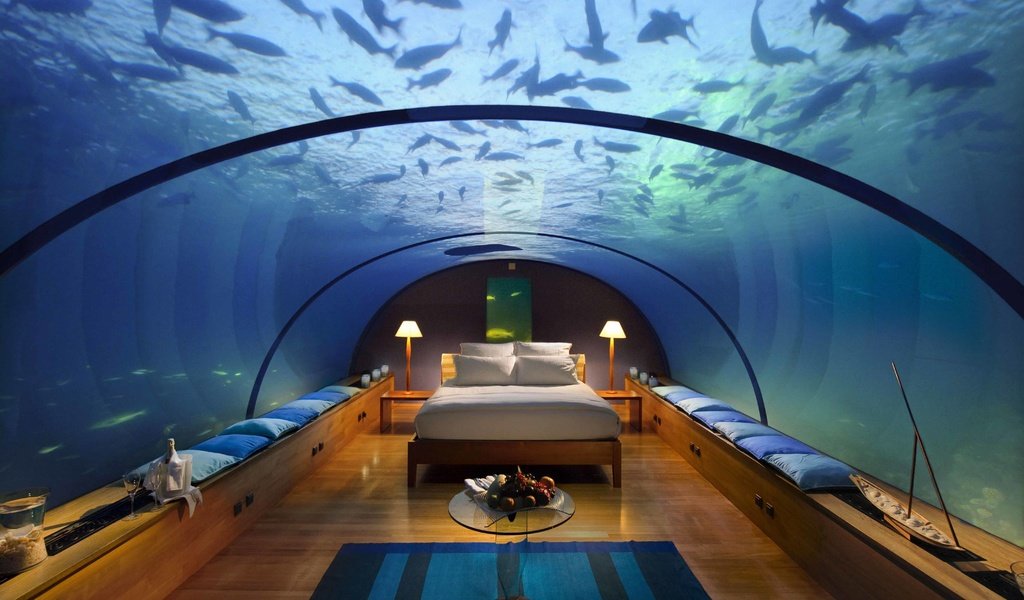 Обои интерьер, под водой, тропики, мальдивы, interior, under water, tropics, the maldives разрешение 4256x2832 Загрузить