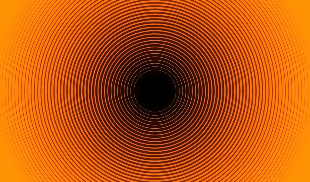 Обои абстракция, волны, оранжевый, центр, иллюзия, галлюцинация, abstraction, wave, orange, center, illusion, hallucination разрешение 1920x1200 Загрузить