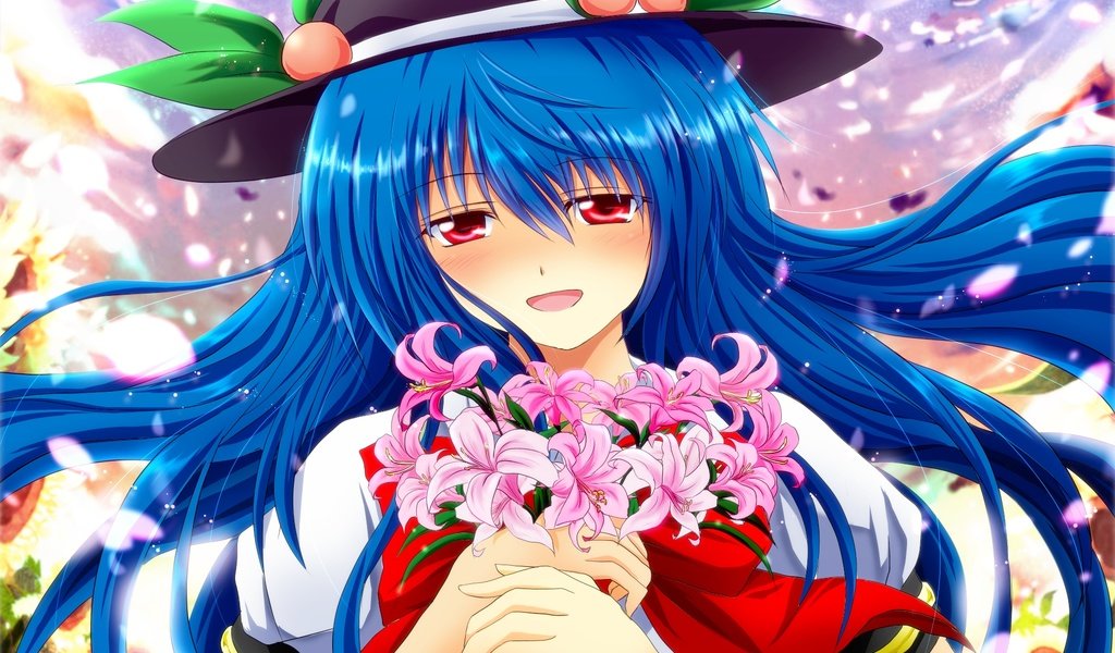 Обои букет, синие волосы, touhou project, bouquet, blue hair разрешение 1920x1200 Загрузить