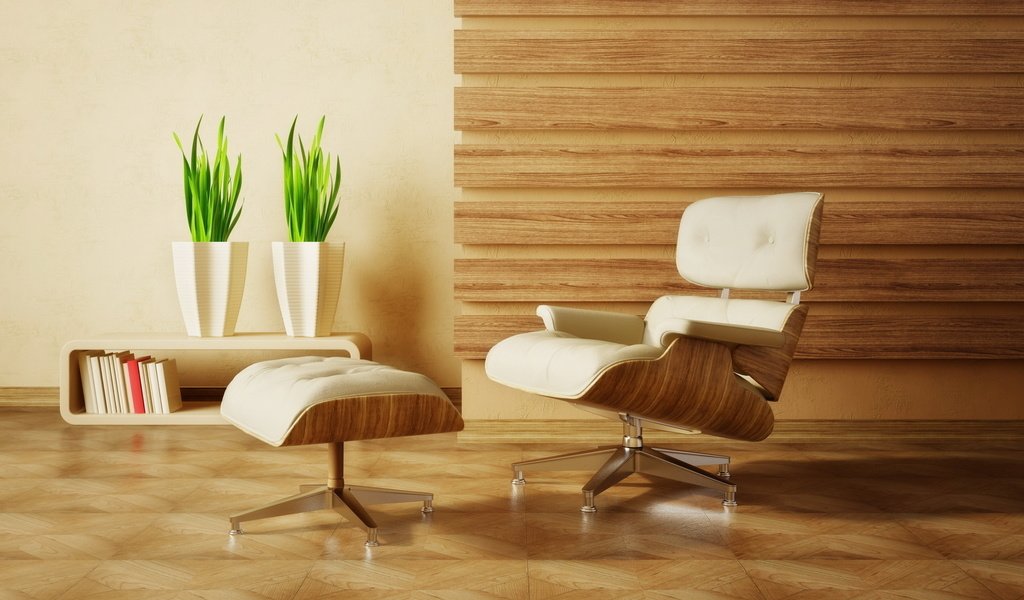 Обои интерьер, дизайн, кресло, мебель, ламинат, komnata, uyut, interer, interior, design, chair, furniture, laminate разрешение 1920x1200 Загрузить