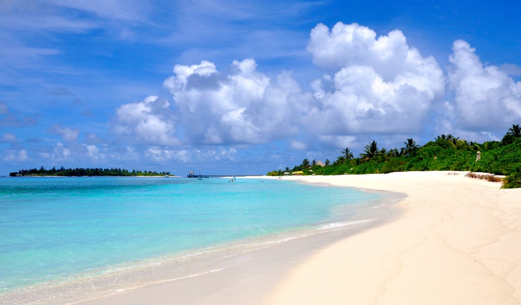 Обои пляж, остров, тропики, мальдивы, beach, island, tropics, the maldives разрешение 4074x2681 Загрузить