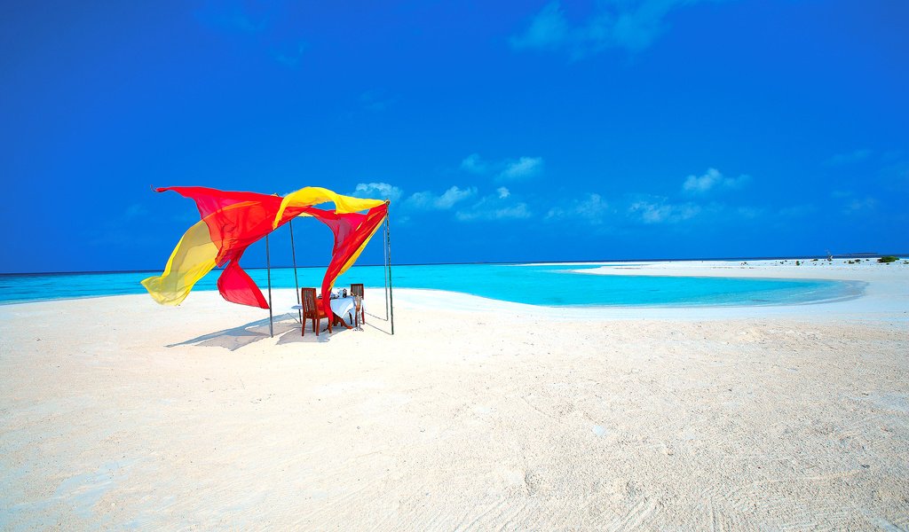 Обои пляж, тропики, мальдивы, beach, tropics, the maldives разрешение 2362x1571 Загрузить