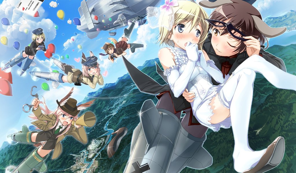 Обои strike witches, erica hartmann, gertrud разрешение 2500x1786 Загрузить