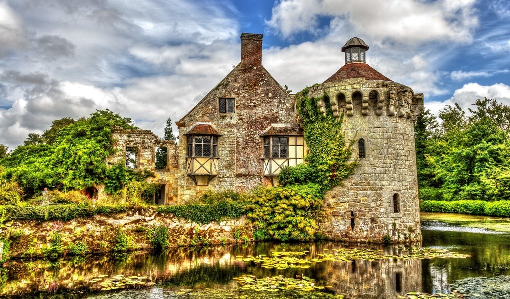 Обои англия, замок скотни, england, scotney castle разрешение 3500x2334 Загрузить