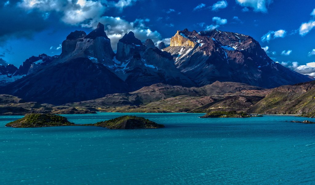 Обои озеро, горы, природа, чили, патагония, lake, mountains, nature, chile, patagonia разрешение 2560x1600 Загрузить