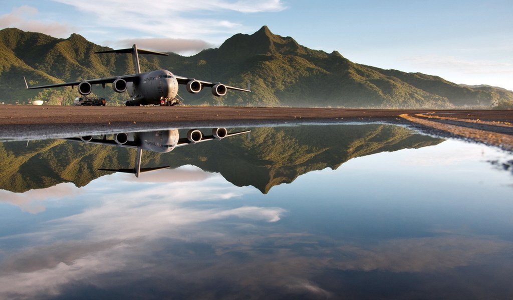 Обои самолет, авиация, c-17 globemaster, the plane, aviation разрешение 1920x1080 Загрузить