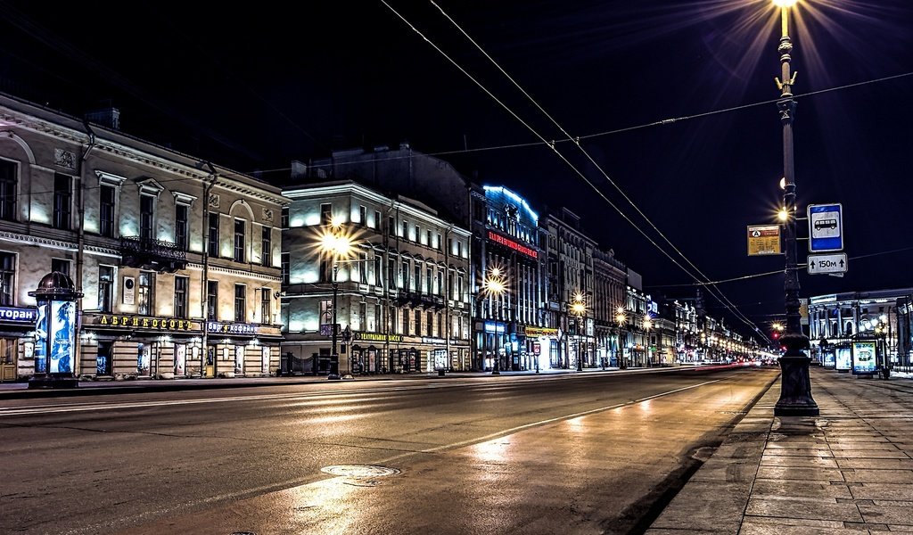 Обои ночной санкт-петербург, night saint petersburg разрешение 2560x1440 Загрузить