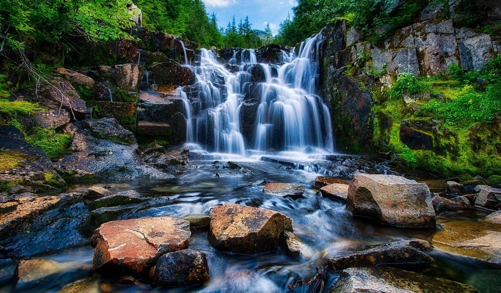 Обои река, камни, водопад, вашингтон, национальный парк mount rainier, river, stones, waterfall, washington, mount rainier national park разрешение 1920x1080 Загрузить