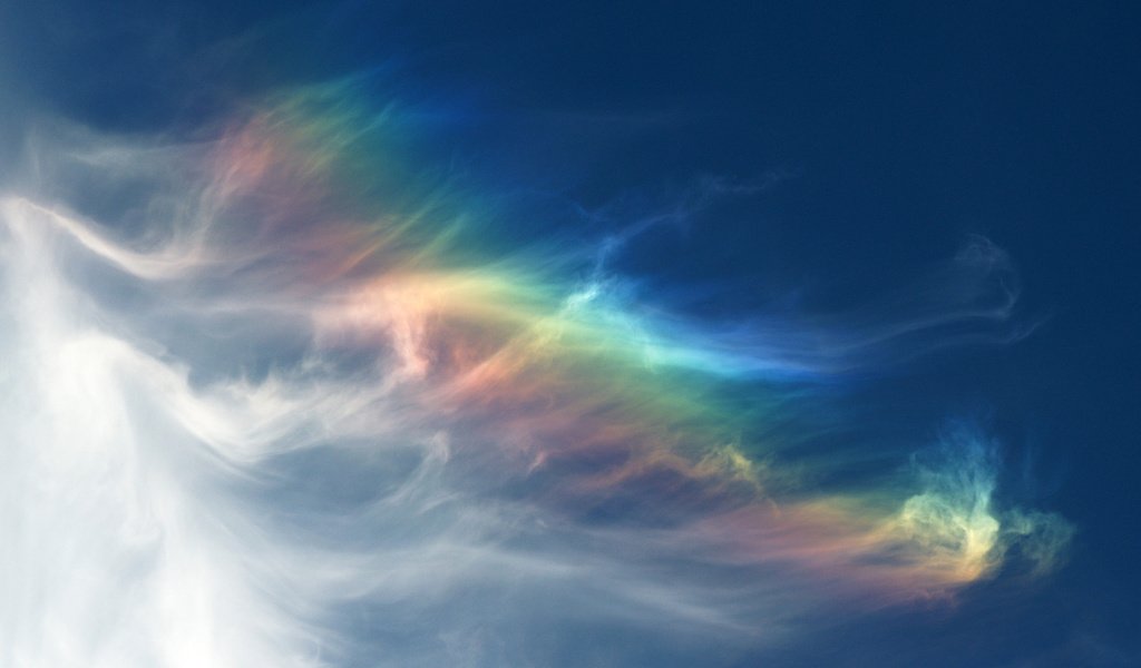 Обои небо, облака, цвета, радуга, спектр, the sky, clouds, color, rainbow, range разрешение 1920x1080 Загрузить