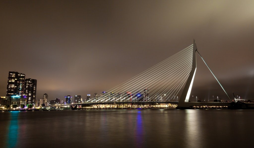 Обои ночь, нидерланды, роттердам, городской пейзаж, cityscapes, the netherlands, ноч, night, netherlands, rotterdam, the urban landscape разрешение 1920x1080 Загрузить