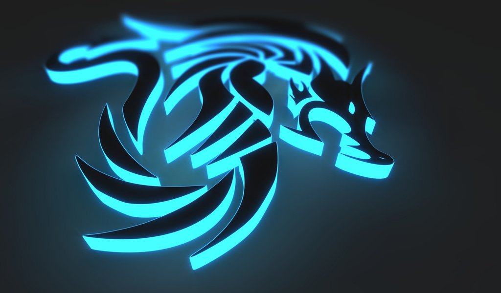 Обои неон, дракон, графика, neon, dragon, graphics разрешение 1920x1080 Загрузить