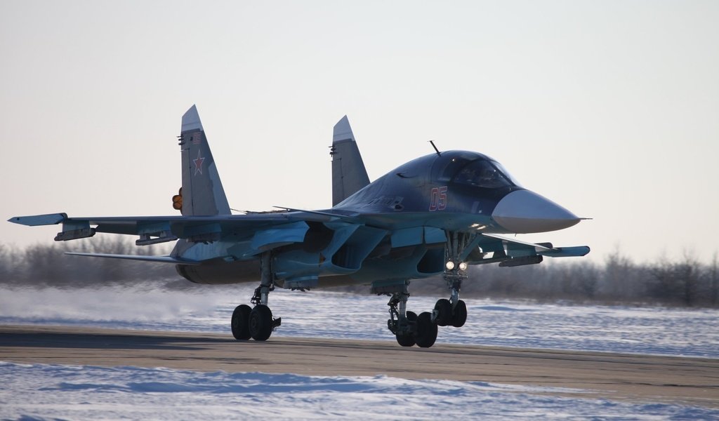 Обои су-34, фронтовой бомбардировщик, сухой, ввс россии, fullback, su-34, bomber, dry, the russian air force разрешение 1920x1200 Загрузить