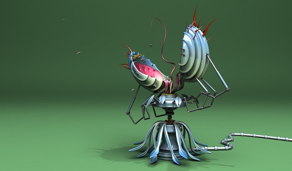 Обои механическая венерина мухоловка, mechanical venus flytrap разрешение 1920x1200 Загрузить