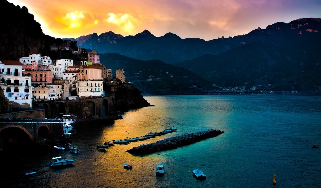 Обои побережье амальфи, the amalfi coast разрешение 2560x1440 Загрузить