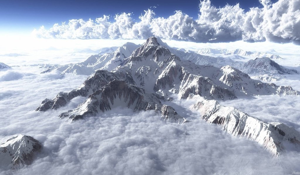 Обои вид, сверху, горы., потрясающий, на альпийские, view, top, mountains., stunning, alpine разрешение 1920x1080 Загрузить