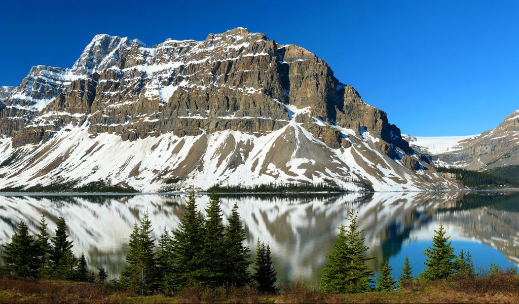 Обои озеро, горы, природа, отражение, пейзаж, lake, mountains, nature, reflection, landscape разрешение 5169x1522 Загрузить