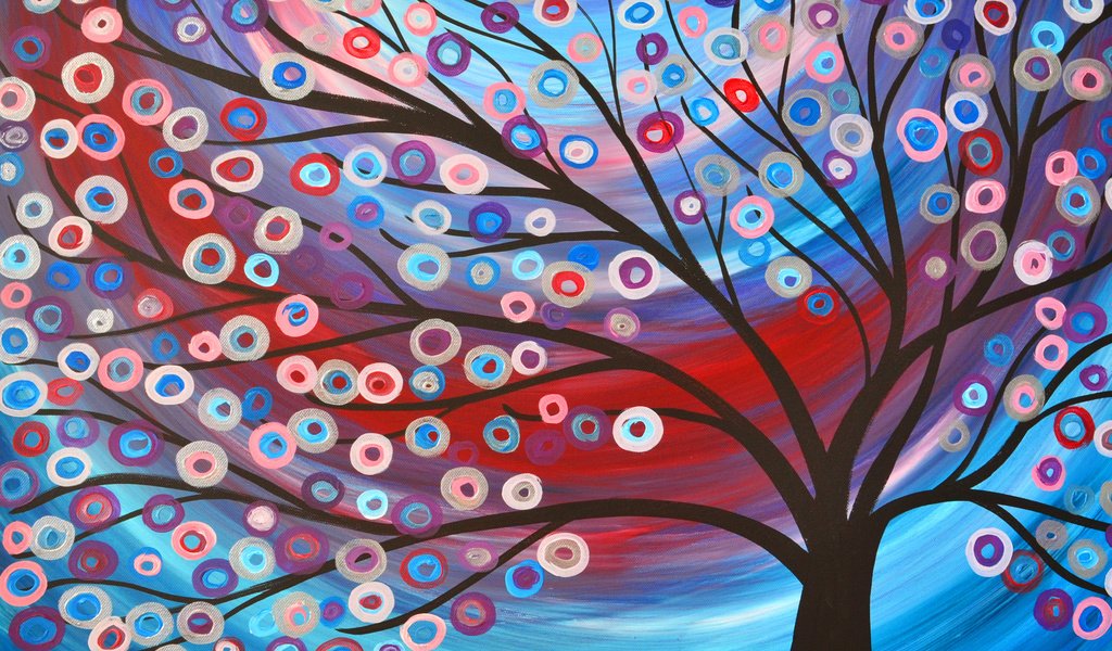 Обои арт, рисунок, дерево, цвет, art, figure, tree, color разрешение 3385x2328 Загрузить