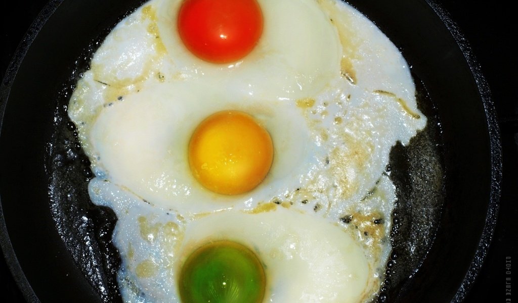 Обои цвет, светофор, вкуснятина, яичница, color, traffic light, yummy, scrambled eggs разрешение 1920x1440 Загрузить