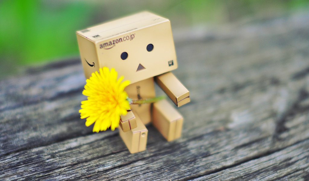 Обои одуванчик, человечек, коробка, данбо, картонный робот, dandelion, man, box, danbo, cardboard robot разрешение 3840x2400 Загрузить