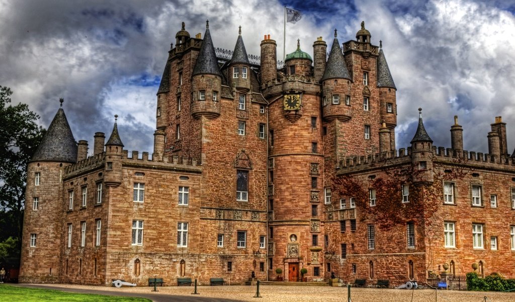 Обои европа, шотландия, замок глэмис, europe, scotland, glamis castle разрешение 2560x1600 Загрузить