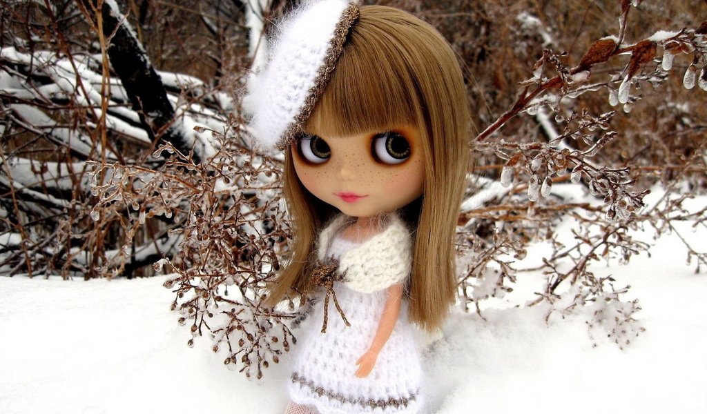 Обои глаза, снег, зима, большие, веснушки, куклы, 3д, eyes, snow, winter, large, freckles, doll, 3d разрешение 1920x1080 Загрузить