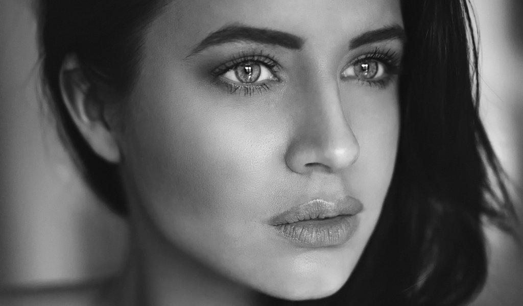 Обои девушка, портрет, чёрно-белое, дженна, мартин кюн, girl, portrait, black and white, jenna, martin kuhn разрешение 1920x1280 Загрузить