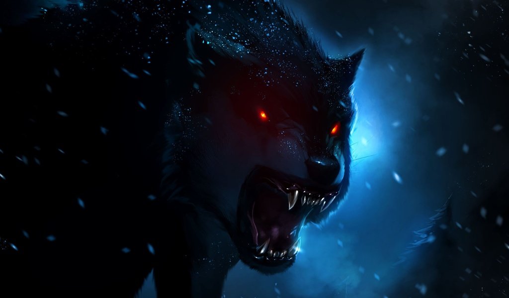Обои арт, фэнтези, оскал, волк, оборотень, art, fantasy, grin, wolf, werewolf разрешение 2880x1800 Загрузить