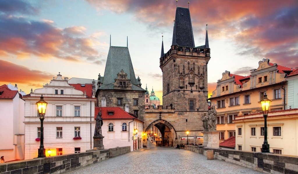 Обои прага, карлов мост, чехия, старый замок, prague, charles bridge, czech republic, the old castle разрешение 2880x1800 Загрузить